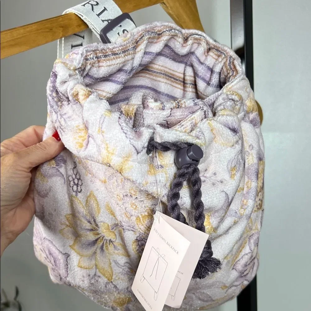 Victoria Secret 2-in-1 Floral Towel Backpack